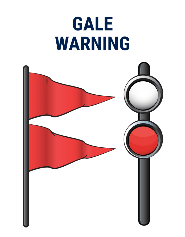 Illustration of the Gale Warning flag.