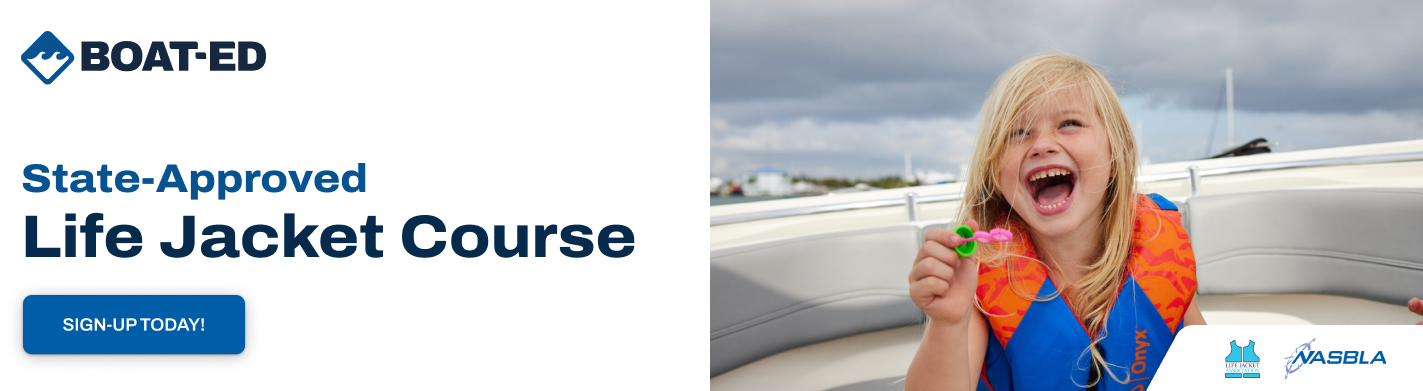 Life Jacket Technician Course ad for Boat-Ed. 