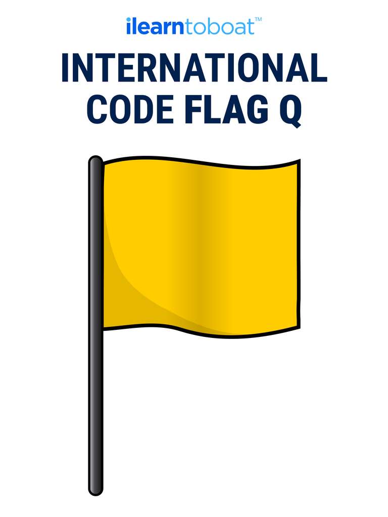 Illustration of International Code Flag Q
